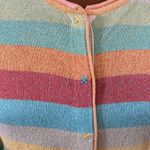 J.Jill rainbow striped knit art to wear cardigan size M Photo 6