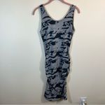 ✨ Monrow Camo Fitted Midi Dress Gray Black Small Gray Photo 7
