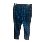 AQUA  Woman’s Plaid Crop Pants Sz L Black/Blue/Green NWT Photo 1