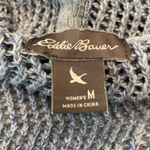 Eddie Bauer Linen Cotton Blend  Blue Women's Cardigan Sweater Hoodie Photo 4