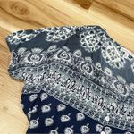 Patrons of Peace Stitch Fix  Hartley Blue Tie Front Cropped Top Women’s XS Photo 4