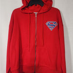 Superman 1938 full zip red hoodie women's medium NWT Photo 0