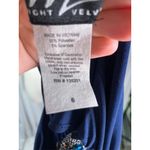 Midnight Velvet Womens Navy Blue Embellished Ruched Evening Gown Dress Size 6 Photo 9