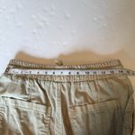 Free People  Drawstring Denim Track Pants Sz Small Khaki Wide Leg High Rise EUC Photo 10