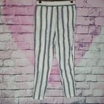 Artisan NY  100% LINEN STRIPED LAGENLOOK BEACHY RELAXED STRAIGHT LEG PANTS SMALL Photo 1