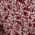 NWT‎ Hyacinth House Tuckernuck Maroon Vines Vera Shirt Dress Large Ruffle Hem Red Photo 2