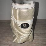 Coach Vintage Metallic Gold & White Goat Suede And Leather Tote Bag Purse #9371 Photo 11