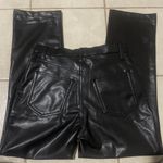 Abercrombie & Fitch Curve Love Vegan Leather 90s Straight Pant Photo 3