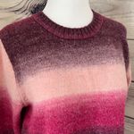Pink Ombré Stripe Crewneck Sweater Size M Photo 1