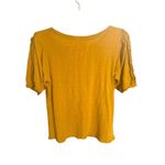 Maeve Anthropologie Mustard Golden Yellow Short Sleeve Top Sz S Photo 6