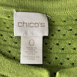 Chico's SZ 0 (Small) Crop Cardigan Sweater Stretch Elbow Sleeves Hook 'n Eye Photo 5