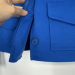 Akris Punto Womens Wool Blazer Jacket Size 2 Royal Blue Cropped Designer Chic Photo 4