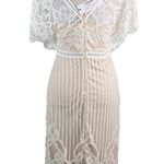Boohoo Occasion Dress 6 White All Over Lace Bodycon Midi New Photo 16