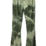 Green Tie Dye High Waisted Flare Stretch Lightweight Legging Pants Womens Small Photo 3
