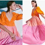 STAUD NWT  Meadow Colorblock Tiered Maxi Dress Size XS Photo 5