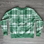 Christian Siriano NY Womens Size Small Green Ivory plaid Vneck pullover sweater Photo 9