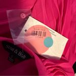 Strut & Bolt  Pleated Chiffon Cape Shift Mini Dress hot pink size S Small NWT Photo 6
