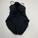 Kate Spade  New York Womens High-Neck Rosette One Piece Swimsuit‎ Medium Black Photo 2