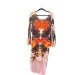 Poliana Plus XL Tropical Floral Lightweight High Low Dress Coverup Resort Chic White Photo 5