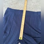 Cuddl Duds Dark Blue Button-Up Ribbed Shirt and Pants Set Lounge Pajama Photo 8