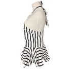 Maeve NWT Anthropologie Women's XXS Striped Halter Halter Drop-Waist Peplum Top Photo 4