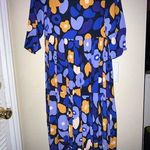 Mister Zimi Elsa Floral Midi Dress Blue Size 2 Photo 0