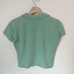 Lacoste Cropped Polo Light Green Top Size XS Photo 3