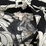 Prómesa NEW Promesa Black Iris Floral Button-Front Shirt Romper Women’s Medium Photo 5