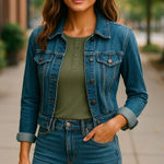 Forever 21 Womens Top Sz L Olive Green Cropped Length Ribbed Knit Long Sleeve Photo 0