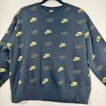 Nike Sportswear Phoenix Fleece Black Oversized Crew Sweater Gold Swoosh Medium Photo 4