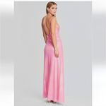 Retrofete Yesi Dress in Flamingo Pink Large NWT Metallic Maxi Spaghetti Straps Photo 1