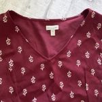 Garnet Hill  V Neck Dropwaist Boho Style Cap Sleeve Summer Day Printed Dress Sz 4 Photo 5