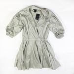 Club Monaco NEW Collar A Line V Neck Faux Wrap Robe Stretch Waist Mini Dress 8 Photo 0