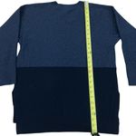 Athleta women’s wool cashmere stargazer oversized sweater blue colorblock sz S Photo 4