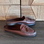 Talbots  Womens Brown Leather Loafers Slip-Ons Size 8M Tassels Career Mule Photo 1