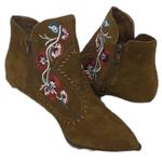 NWOT ~ CARLOS SANTANA Embroidered Suede LEATHER Cowboy Boots Booties ~ Women's 8 Brown Photo 8