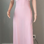 D'ELEGANCE LINGERIE Slip PINK SPAGETTI MEDIUM MAXI FLORAL LACE LIGHTWEIGHT#95 Photo 0