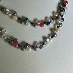 Lia Sophia  multi strand flat faux pearl hematite necklace. Photo 6