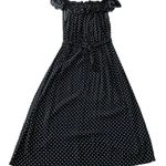 Who What Wear Off the Shoulder Polka Dot Dress Size Small Knee Length Photo 1