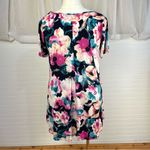 Acting Pro Watercolor A Line Floral Mini Dress Pockets Criss Cross V Photo 8