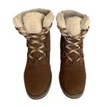 Blondo  Brown Vanessa Fleece Cuff Lace Up Water Proof Womens Leather Boots Sz 8.5 Photo 4