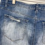 Indigo Rein Denim Button Up Distressed Mini Skirt Size 15 Photo 5