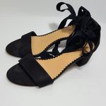 Loft Lace Up Black Open Toe Sandals Size 8 Photo 1