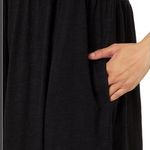 Pact  Relaxed Slub Knit Organic Cotton Henley Tank Midi Dress Black Size Small Photo 2