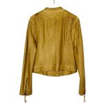 Members Only 90s Women's Tan Brown Camel Vintage Motto Biker Jacket Small Photo 3