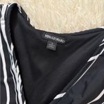 Nina Leonard  Black and White Sleeveless V-Neck Midi Dress Size M Photo 4