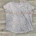 Laura Ashley Grey Floral Ribbed Pajama Set Short Sleeve Top, Pants P39 Photo 9