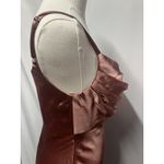 Revelry Skye Satin Desert‎ Rose Bridesmaid Dress Womens 4 Petite maxi Prom New Pink Size 4P Photo 9