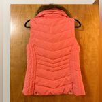 Talbots NWT Genuine Down Puffer Vest Faux Fur Trim Full Zip Coral Women’s Small Photo 11