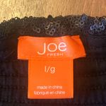 Joe Fresh  Skirt Large Black Sequined Mini Elastic Waist Lined Photo 1